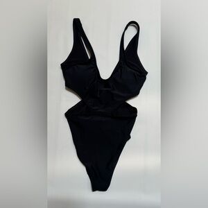 AERIE Black One Piece Swimsuit Monokini Size Medium American Eagle